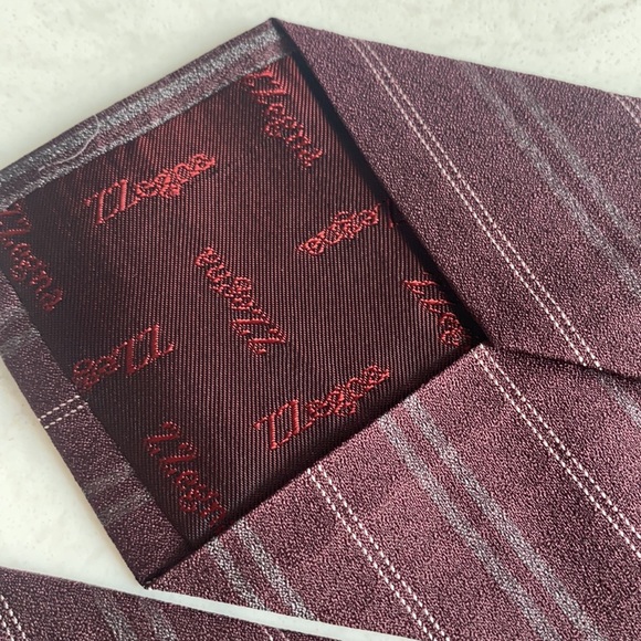 Zegna Tie in Maroon - Picture 5 of 5